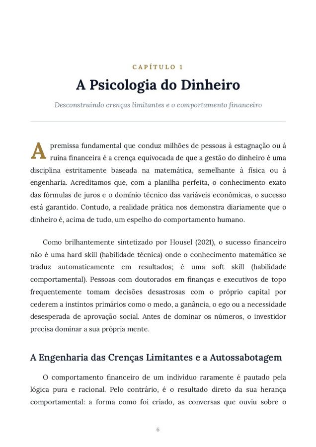 Página de abertura do capítulo 1, A Psicologia do Dinheiro