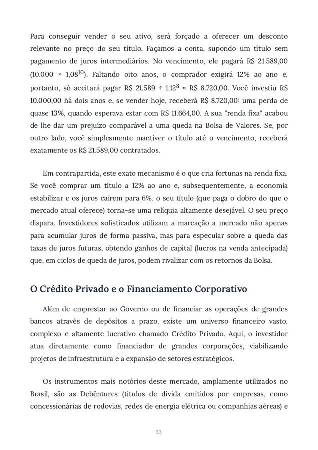Página do capítulo 6 com exemplo de marcação a mercado
